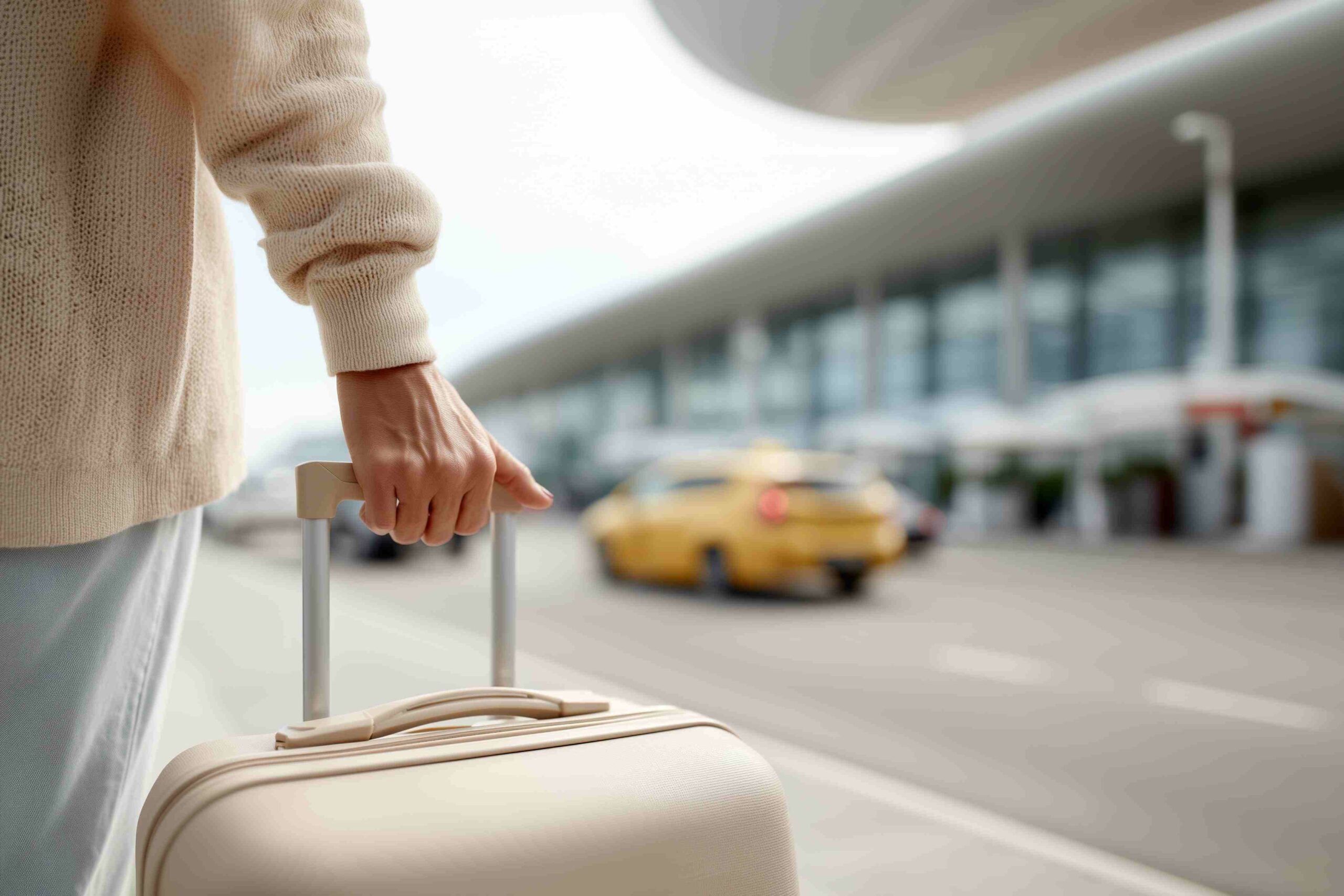 Vancouver airport car rental shuttle service transporting passengers to an off-site rental car facility near YVR