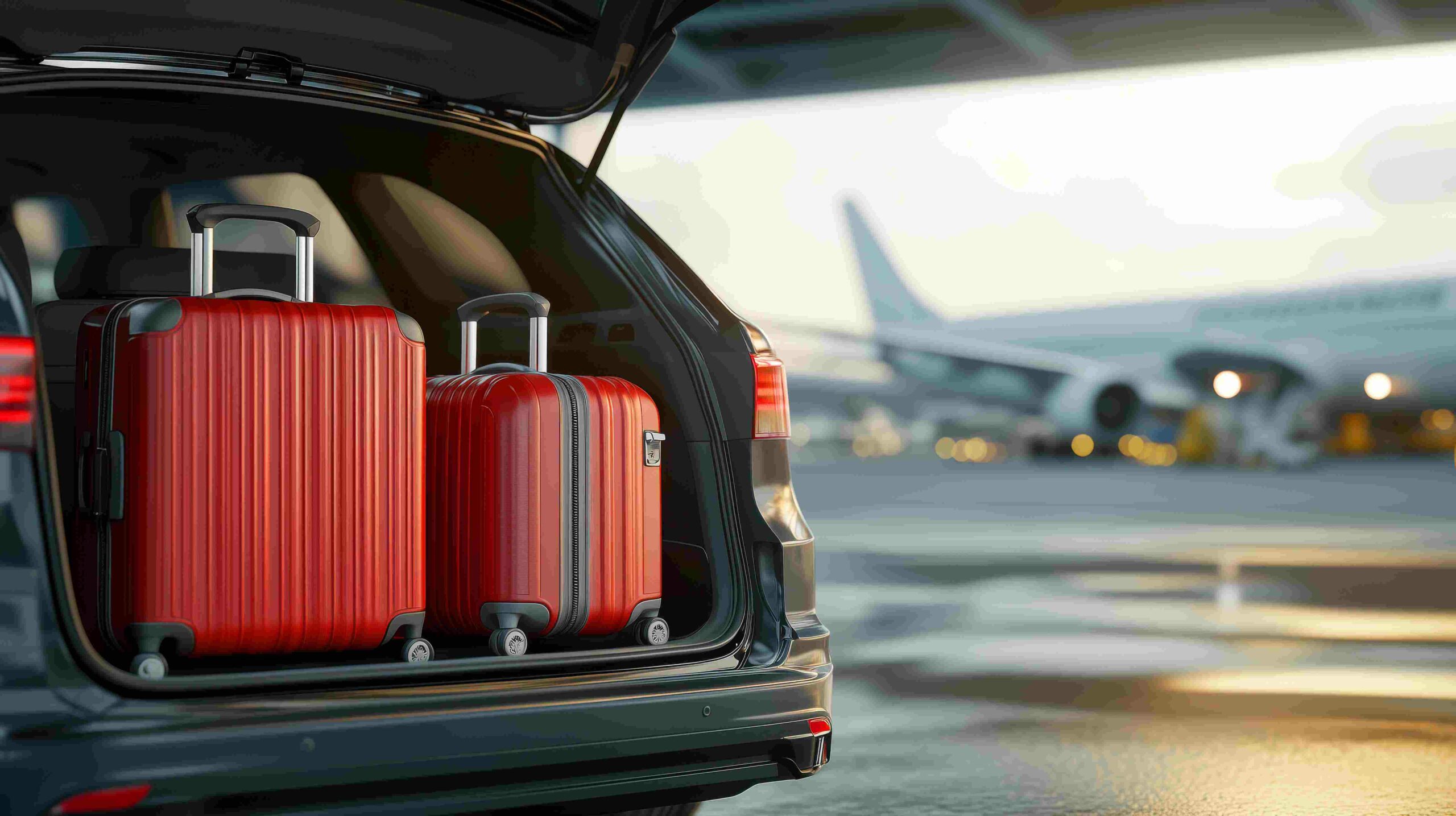 Traveler picking up a premium SUV rental near Toronto Pearson Airport YYZ in Canada