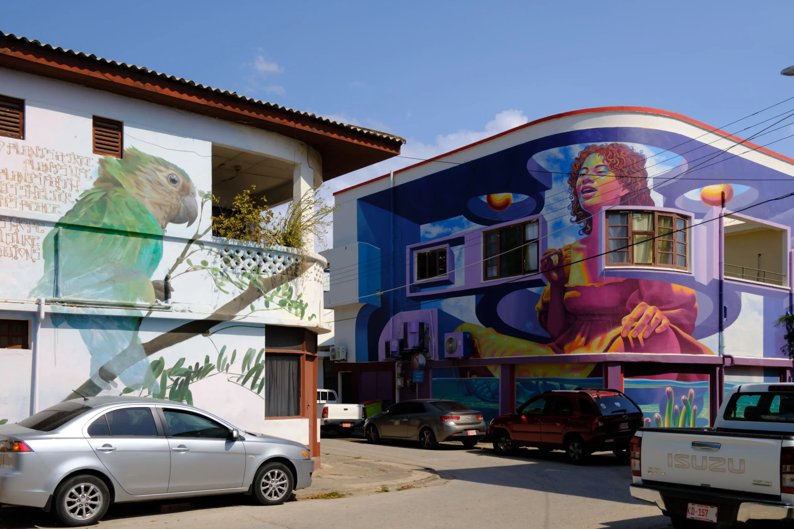 Best places to explore in Aruba with a rental car including San Nicolas street art district