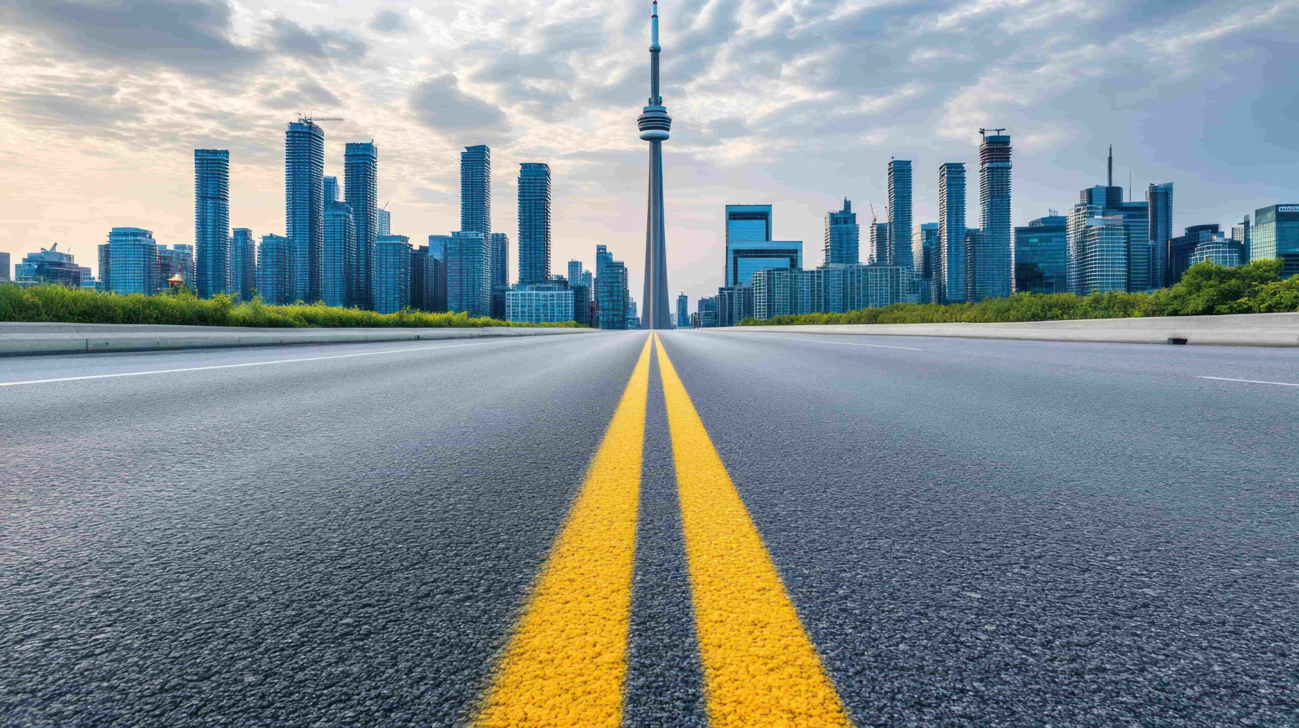 Road trips from Toronto with a rental SUV driving through scenic Ontario landscapes
