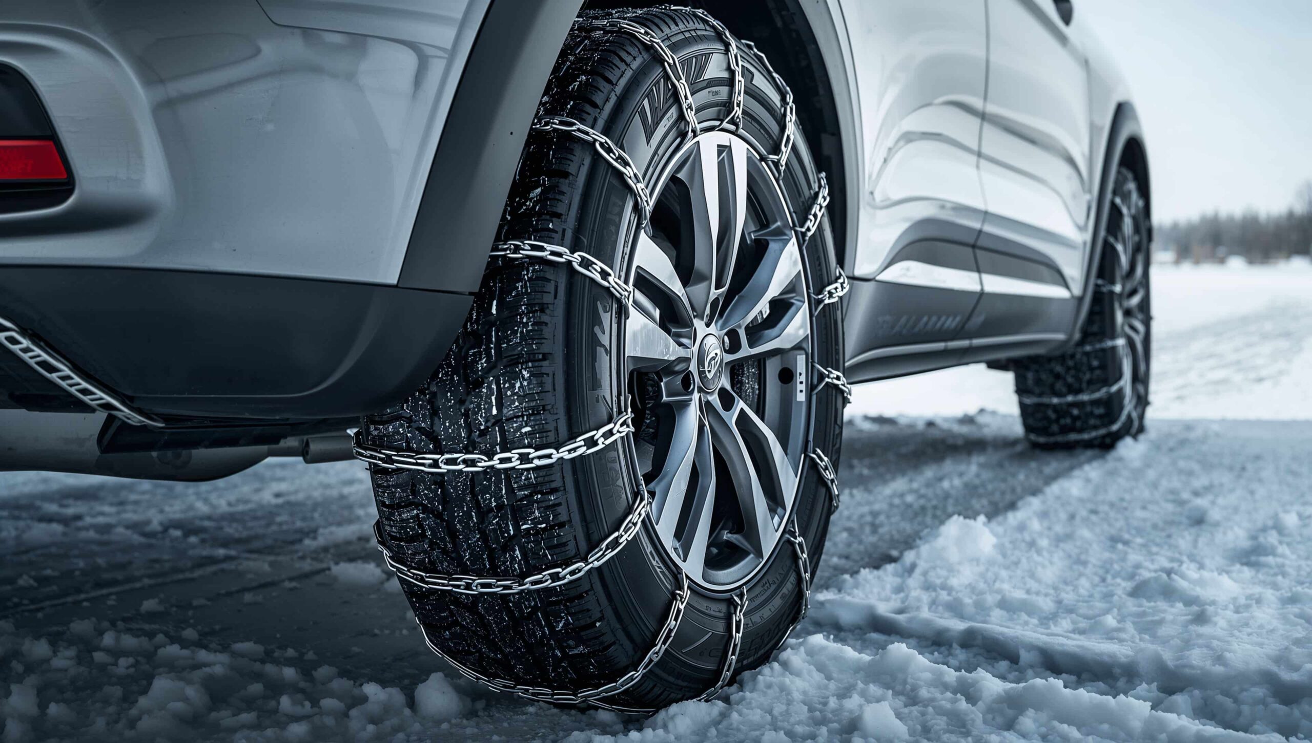 Winter car rental Canada equipped with certified winter tires for safe driving