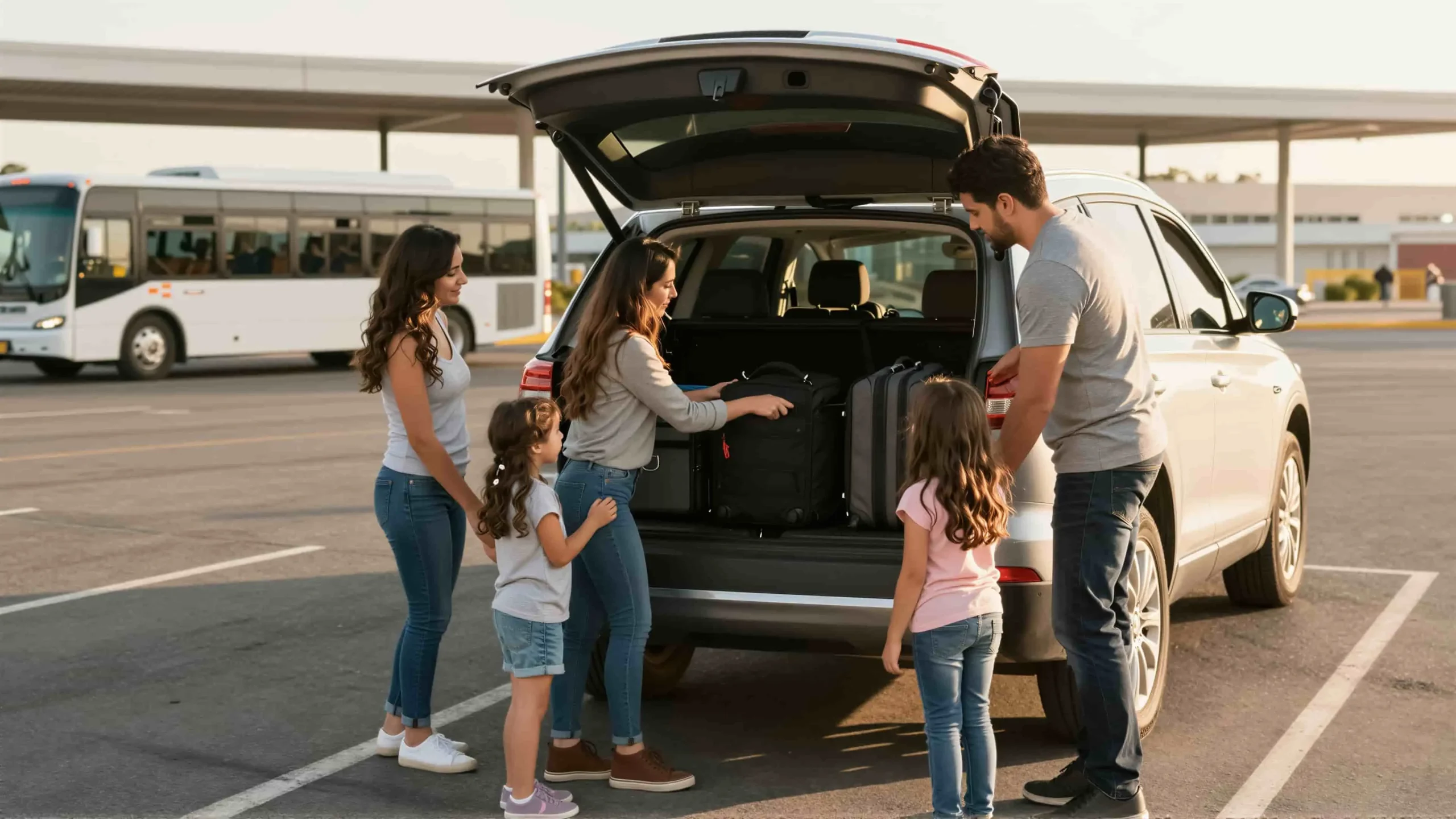 Minivan rental luggage space for family travel