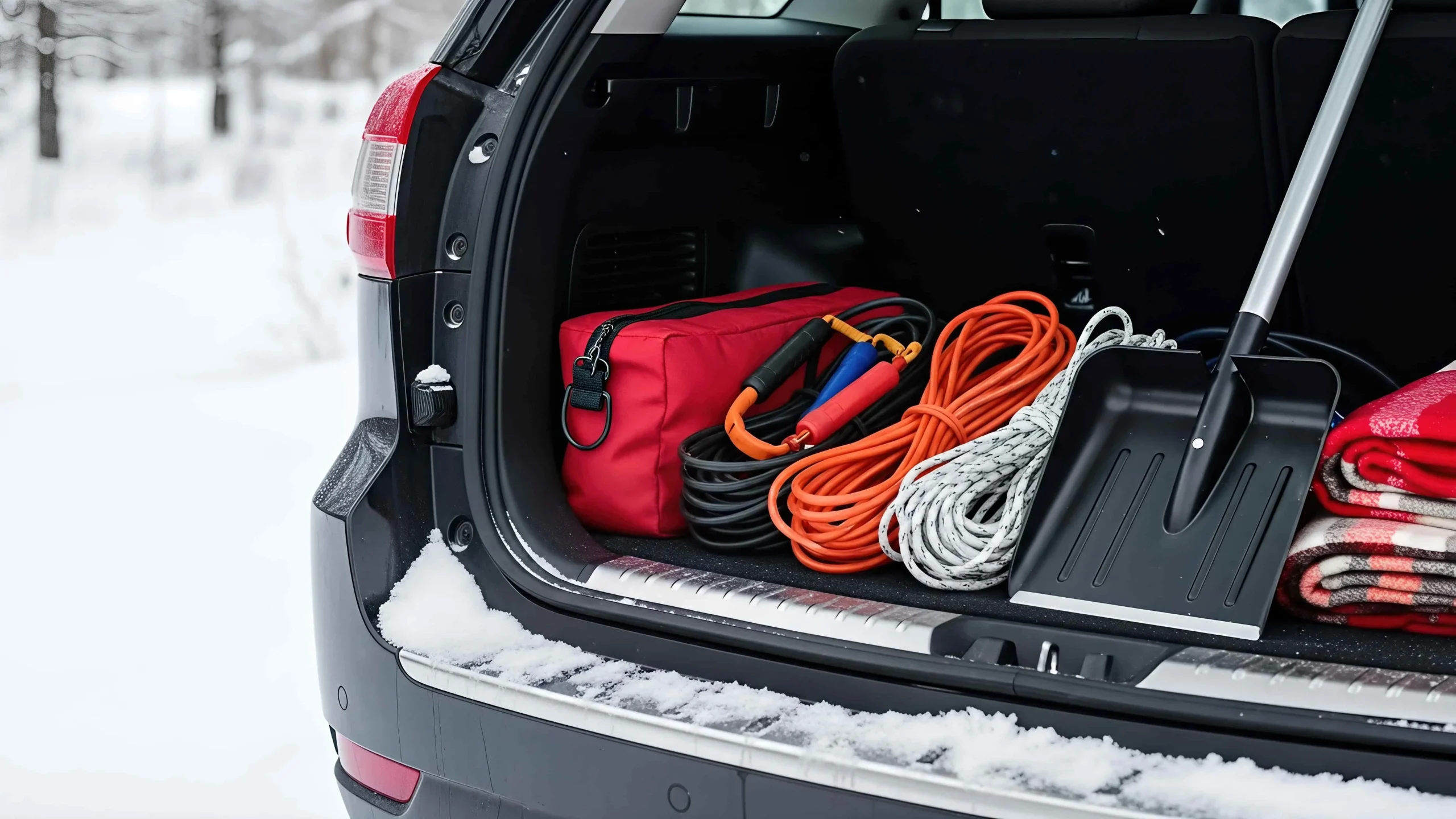 Winterize your rental car experience with accessible emergency supplies for cold-weather travel