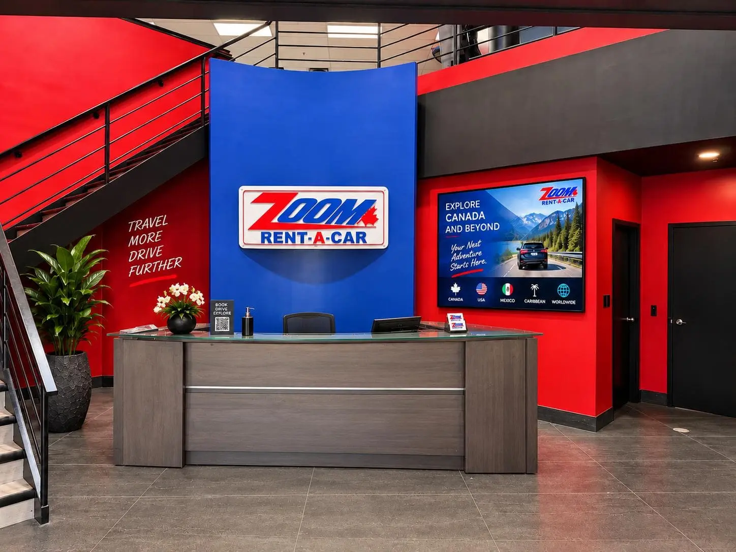 Front desk at the Zoom Toronto Airport branch